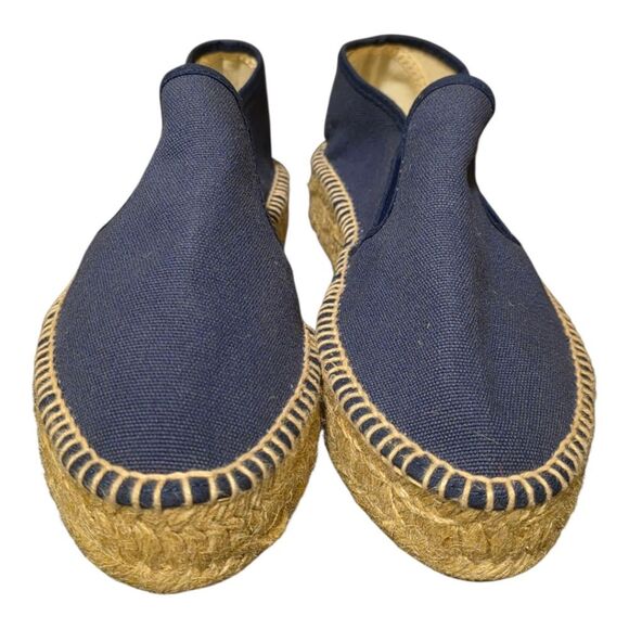 BIANKINA Vegan Organic Navy Slip-On Espadrilles - Size 39 (8) - Picture 2 of 8